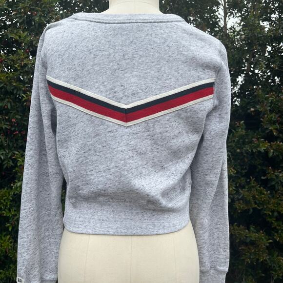 Abercrombie & Fitch Midriff Preppy Sweatshirt Gray Women’s Small - Picture 2 of 7